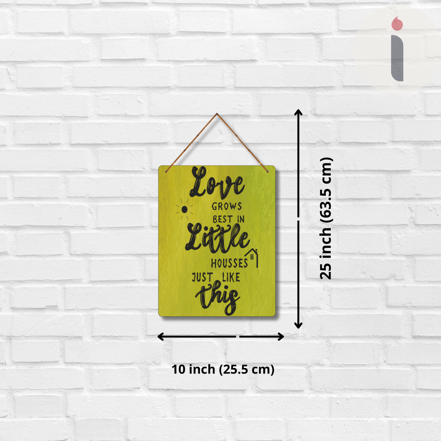 "Love Grows Best in Little Houses" Wall Hanging