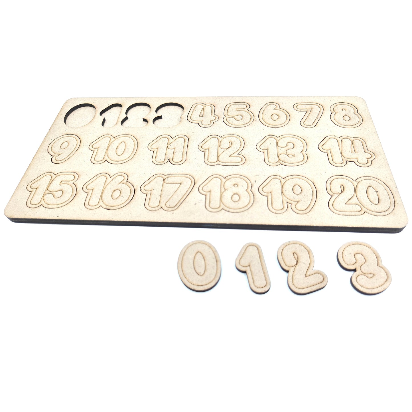 Wooden Learning Educational Number Puzzle Board - ICraft asia
