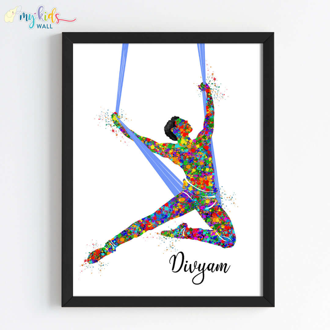 Aerial Yoga Personalized Wall Art (Framed)