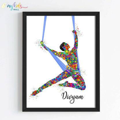 Aerial Yoga Personalized Wall Art (Framed)