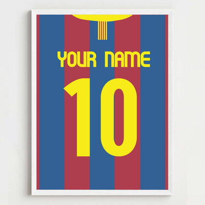 Jersey Themed Personalized Name Wall Art (Framed)