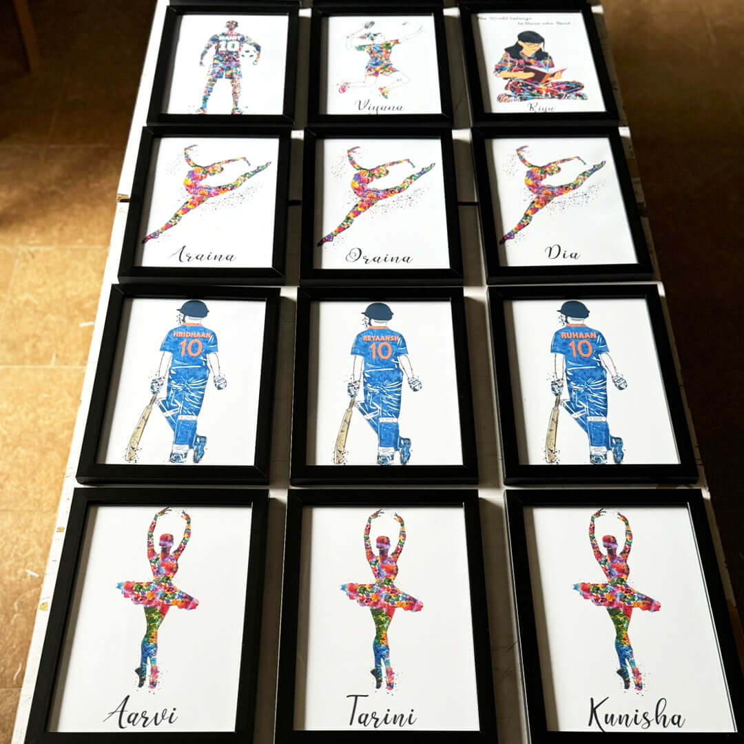 Birthday Return Gifts Customised Wall Art Sets (Framed)