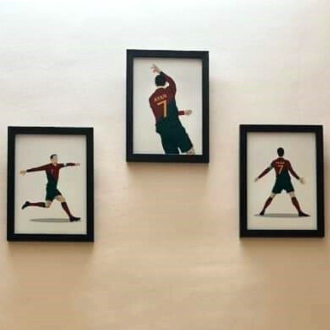 Cristiano Ronaldo Personalized Wall Art (Framed Set of 3)
