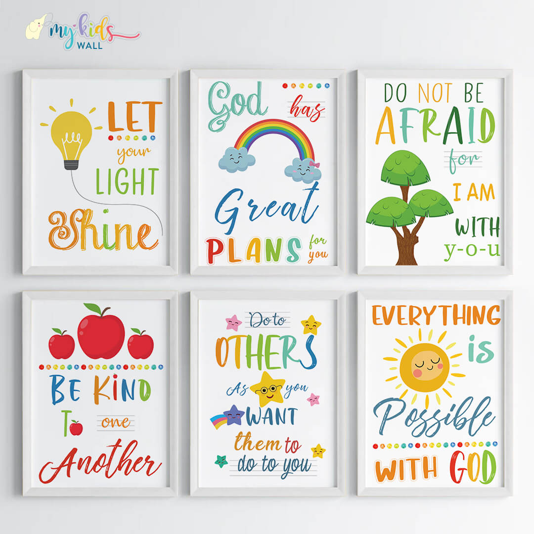 Inspire & Shine Uplifting Wall Art (Framed Set of 6)