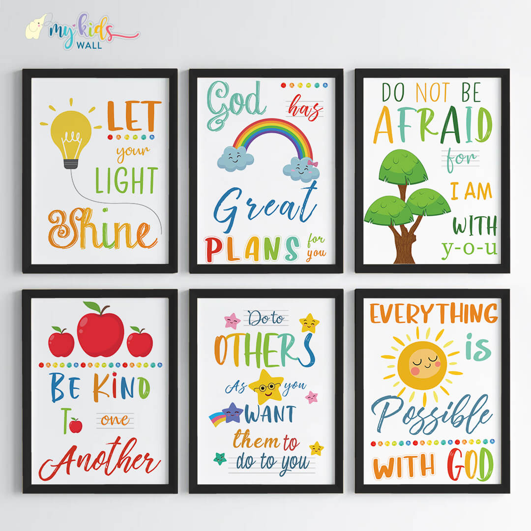 Inspire & Shine Uplifting Wall Art (Framed Set of 6)