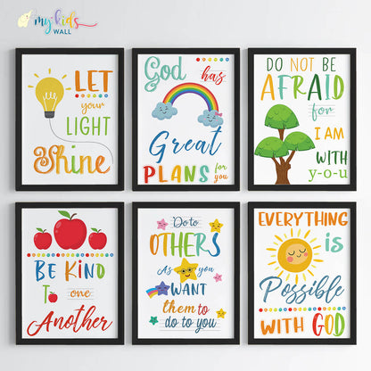 Inspire & Shine Uplifting Wall Art (Framed Set of 6)