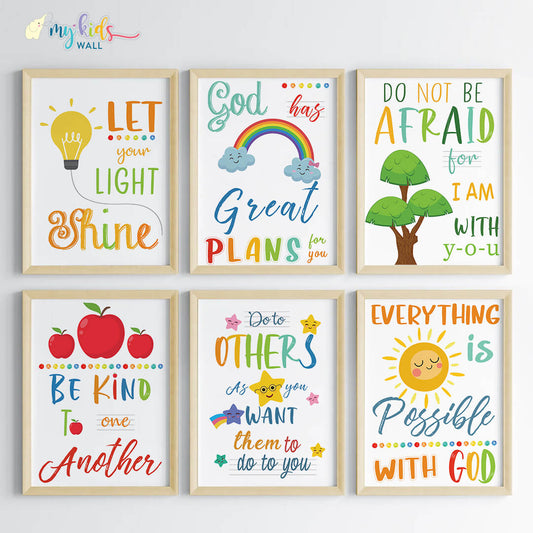 Inspire & Shine Uplifting Wall Art (Framed Set of 6)