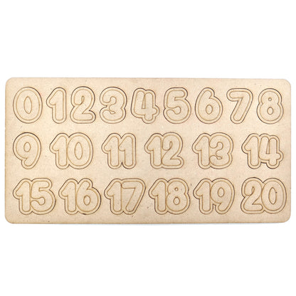 Wooden Learning Educational Number Puzzle Board - ICraft asia