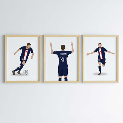 Lionel Messi Personalized Wall Art (Framed Set of 3)