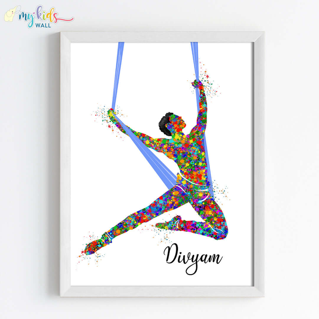 Aerial Yoga Personalized Wall Art (Framed)