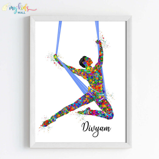 Aerial Yoga Personalized Wall Art (Framed)