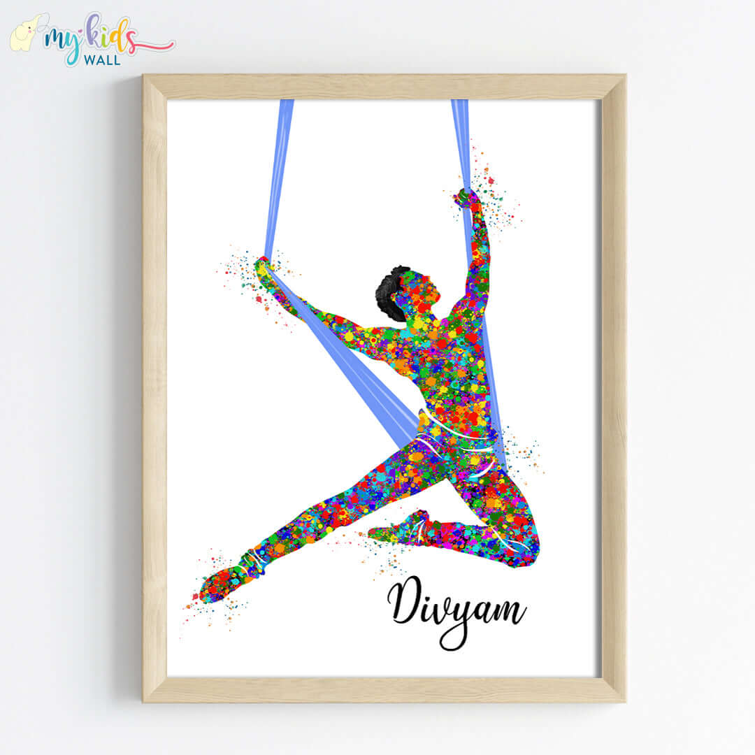 Aerial Yoga Personalized Wall Art (Framed)
