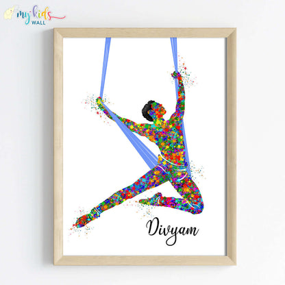 Aerial Yoga Personalized Wall Art (Framed)