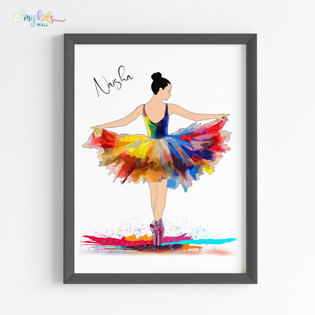 Ballet Dancer Personalized Wall Art (Framed)