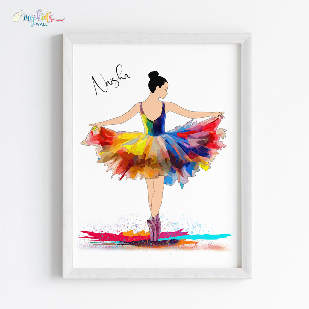 Ballet Dancer Personalized Wall Art (Framed)
