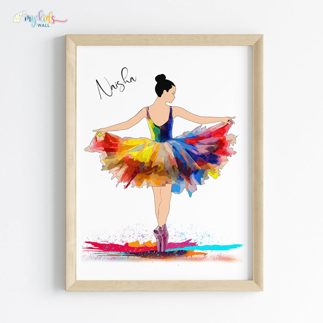 Ballet Dancer Personalized Wall Art (Framed)