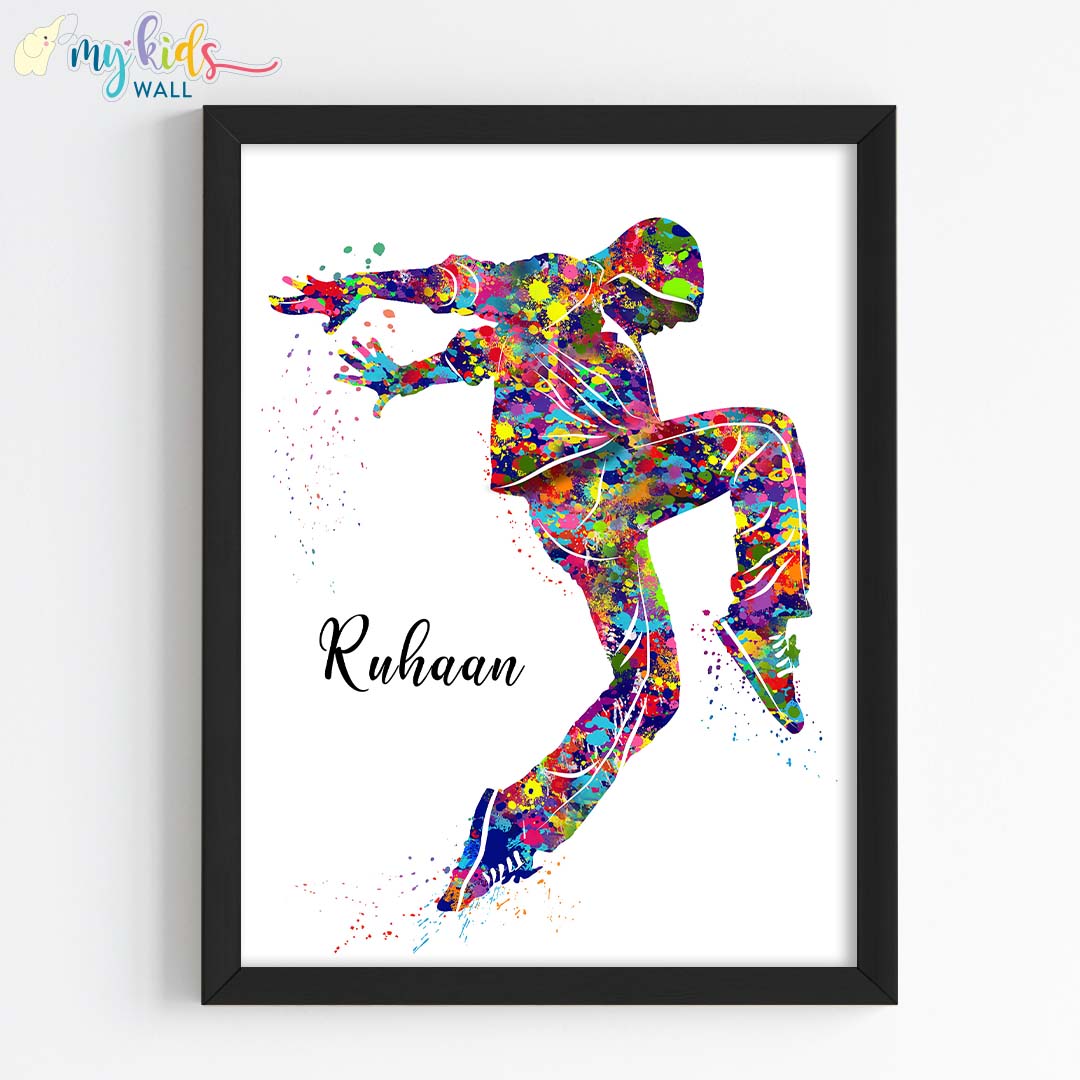 Break Dancer Personalized Wall Art (Framed)