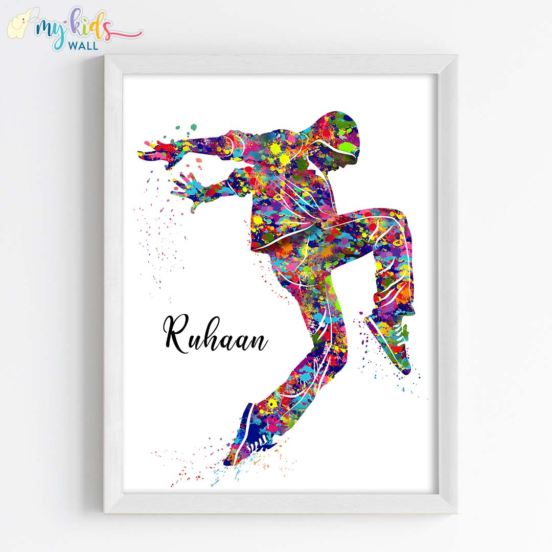 Break Dancer Personalized Wall Art (Framed)