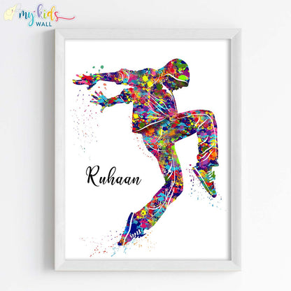 Break Dancer Personalized Wall Art (Framed)
