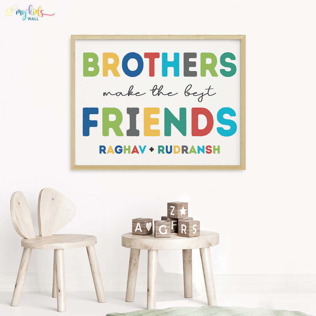 Brothers Make the Best Friends Wall Art (Big Frame)