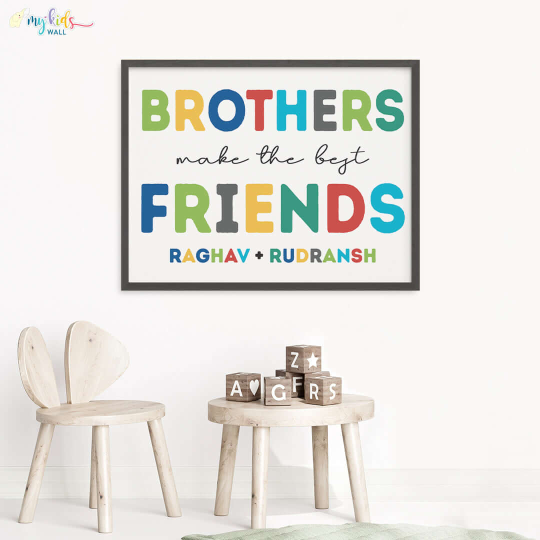 Brothers Make the Best Friends Wall Art (Framed)