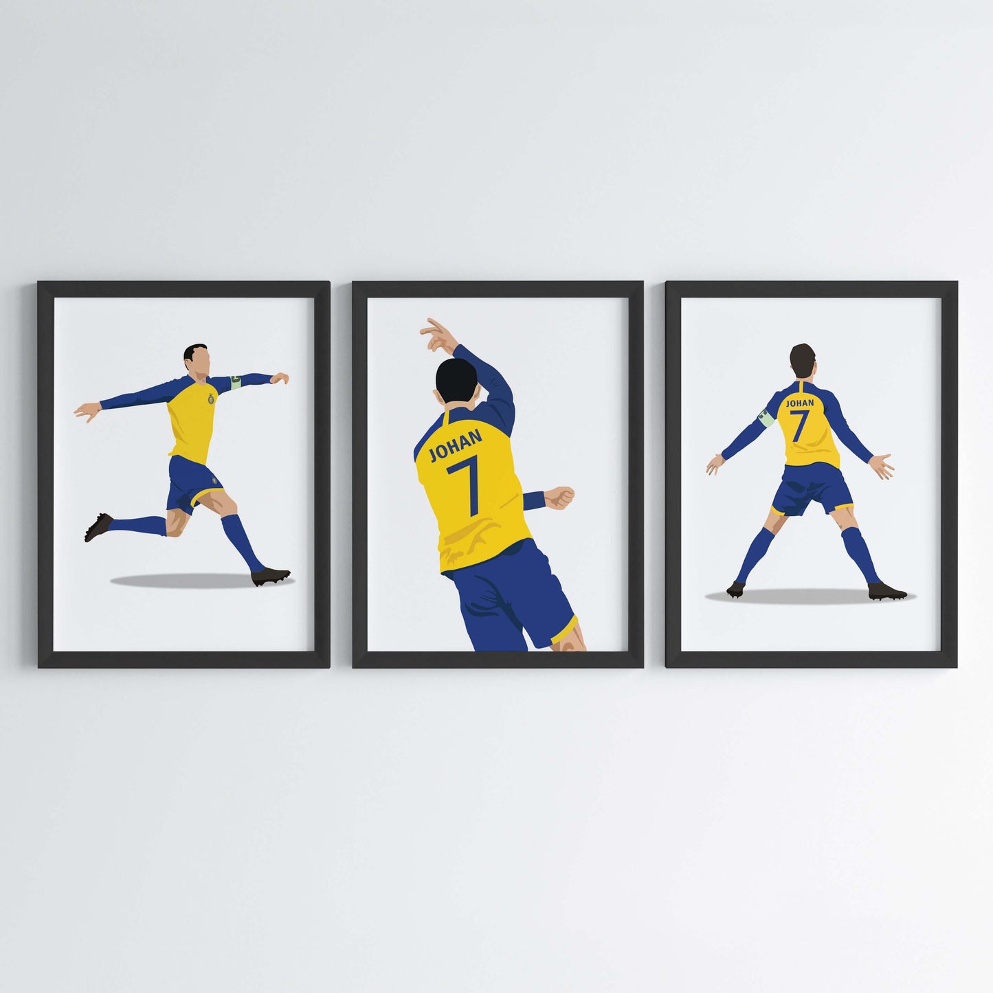 Cristiano Ronaldo Personalized Wall Art (Framed Set of 3)