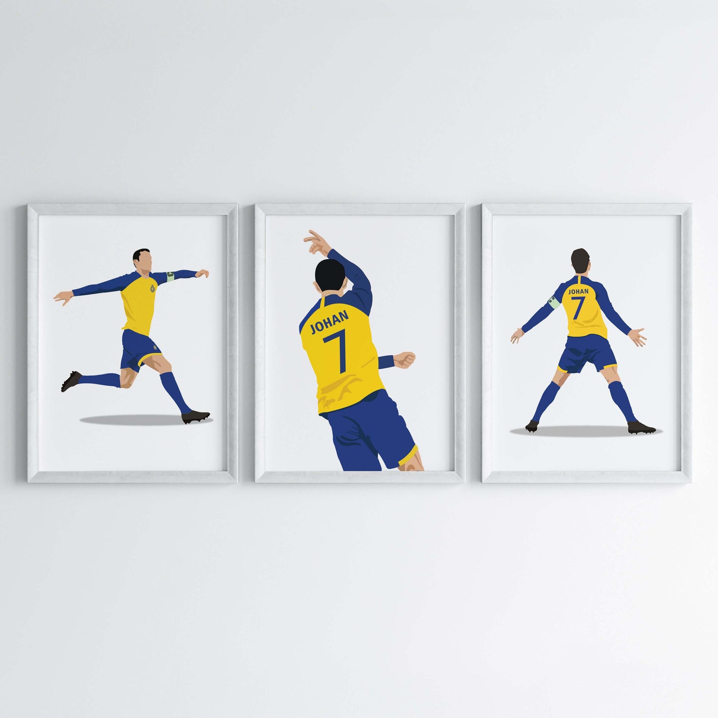 Cristiano Ronaldo Personalized Wall Art (Framed Set of 3)