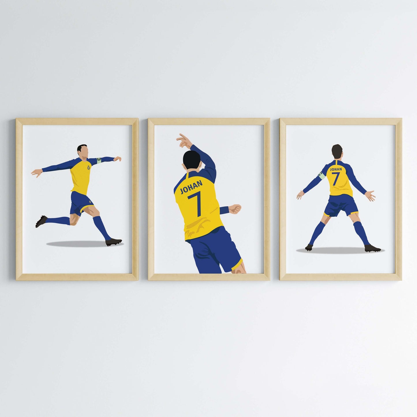 Cristiano Ronaldo Personalized Wall Art (Framed Set of 3)