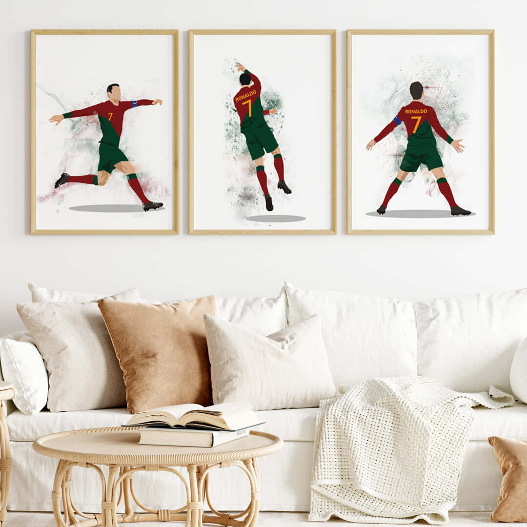 Cristiano Ronaldo Personalized Wall Art (Framed Set of 3)