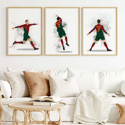 Cristiano Ronaldo Personalized Wall Art (Framed Set of 3)