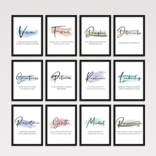 Daily Positive Reminders Wall Art (Framed)