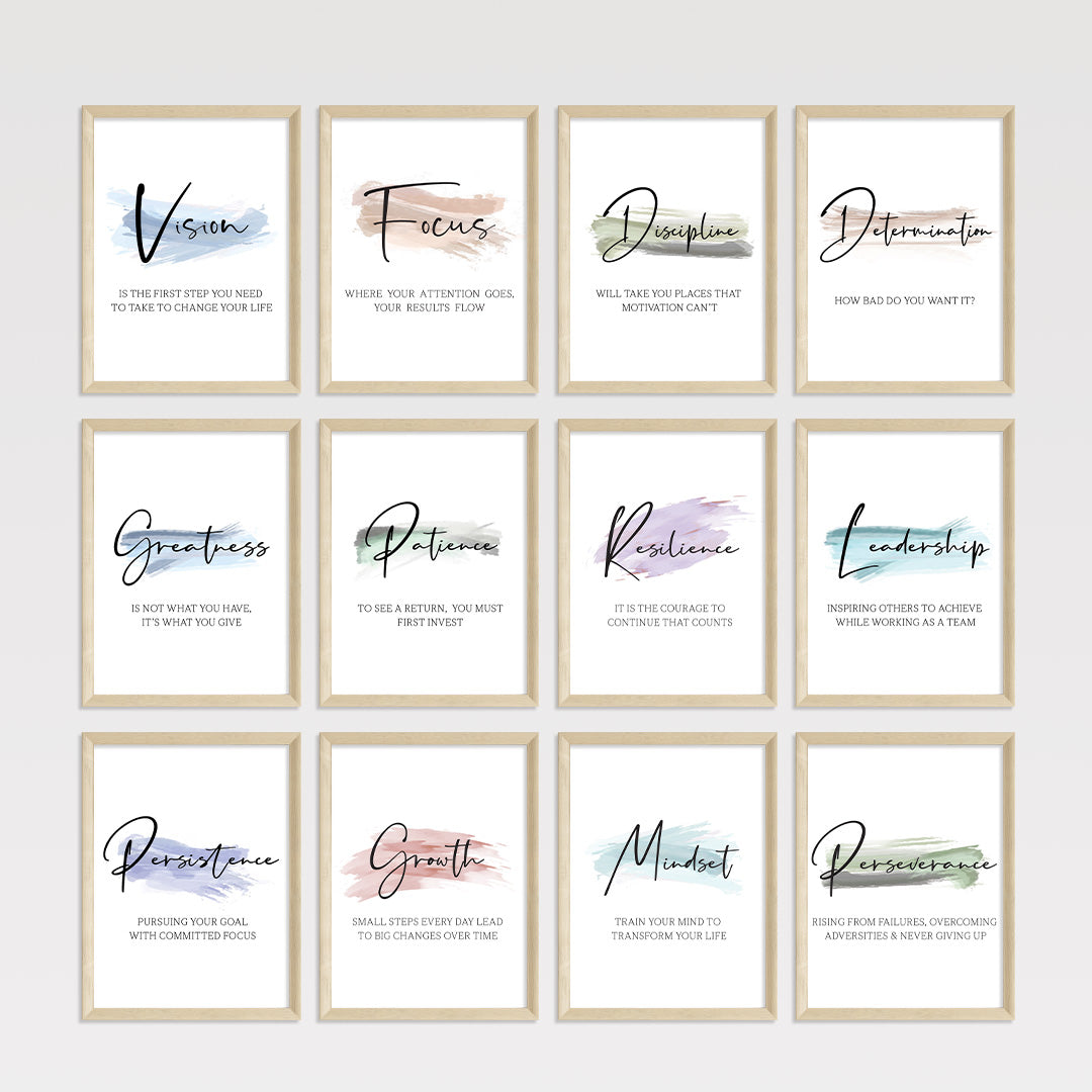 Daily Positive Reminders Wall Art (Framed)