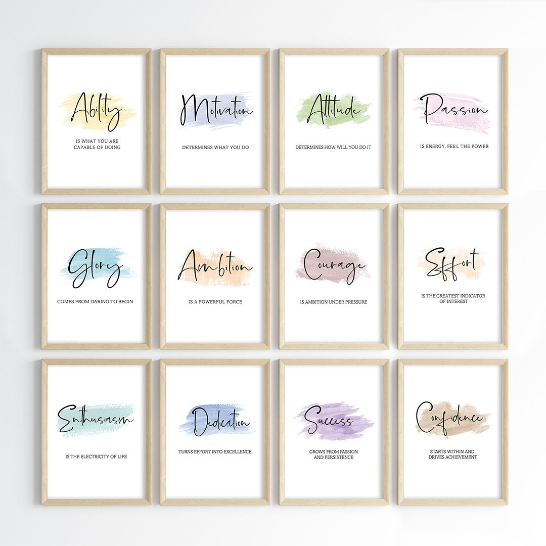 Daily Positive Vibes Wall Art (Framed)