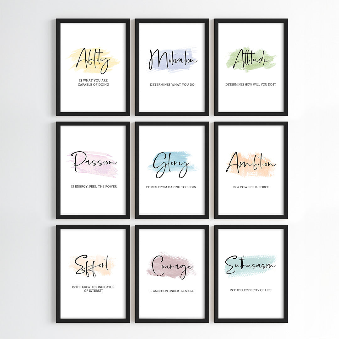 Daily Positive Vibes Wall Art (Framed)