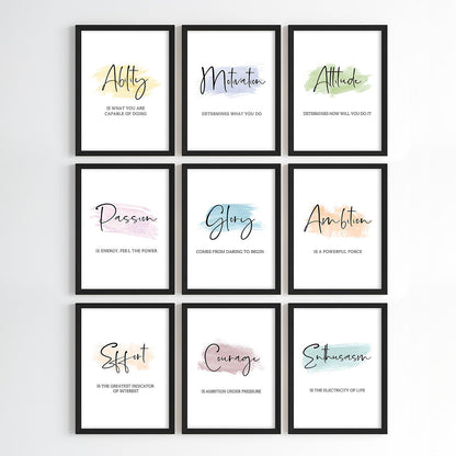 Daily Positive Vibes Wall Art (Framed)