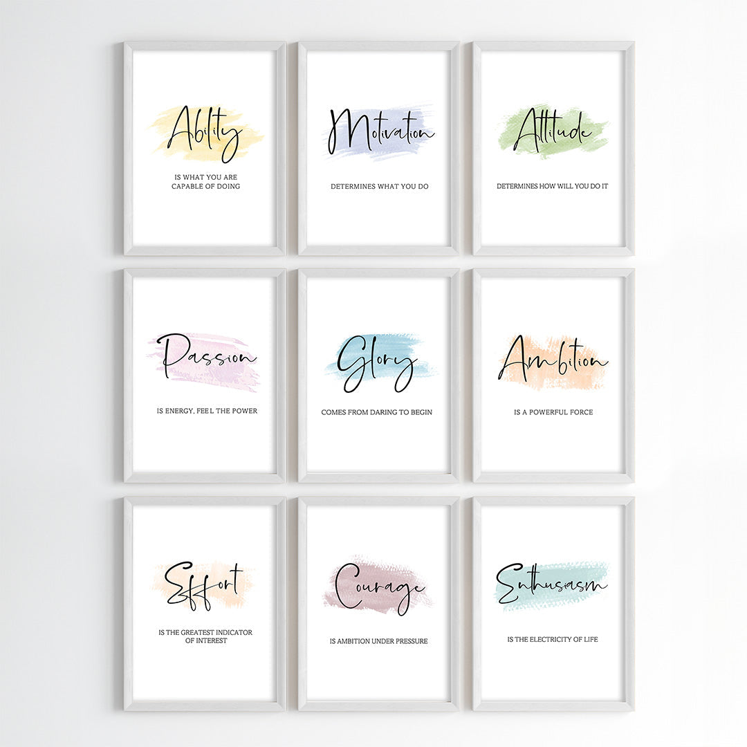 Daily Positive Vibes Wall Art (Framed)