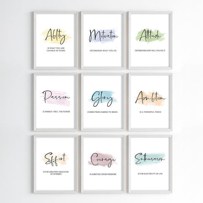 Daily Positive Vibes Wall Art (Framed)