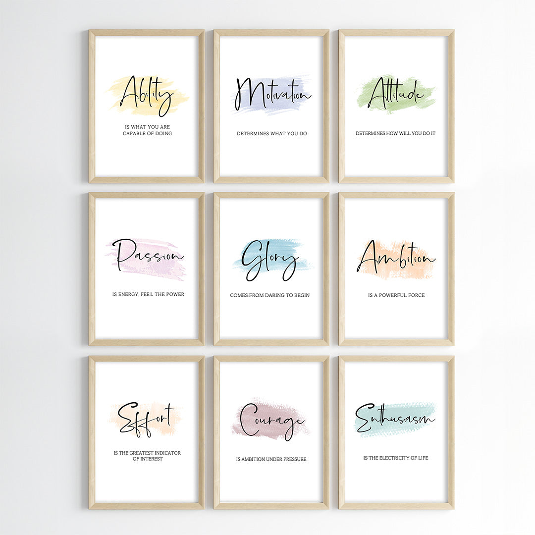 Daily Positive Vibes Wall Art (Framed)