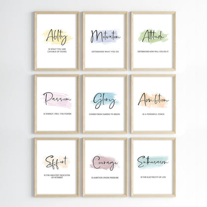 Daily Positive Vibes Wall Art (Framed)