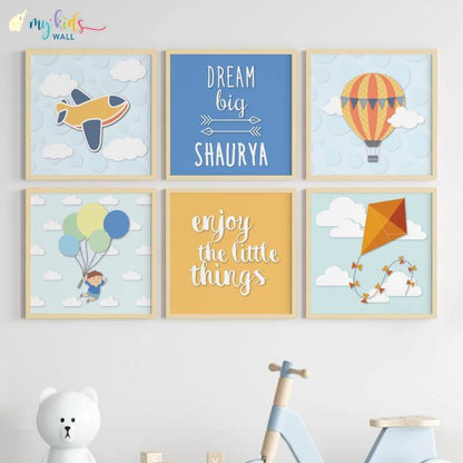 Dream Big, Enjoy Little Things Wall Art (Framed Set of 6)