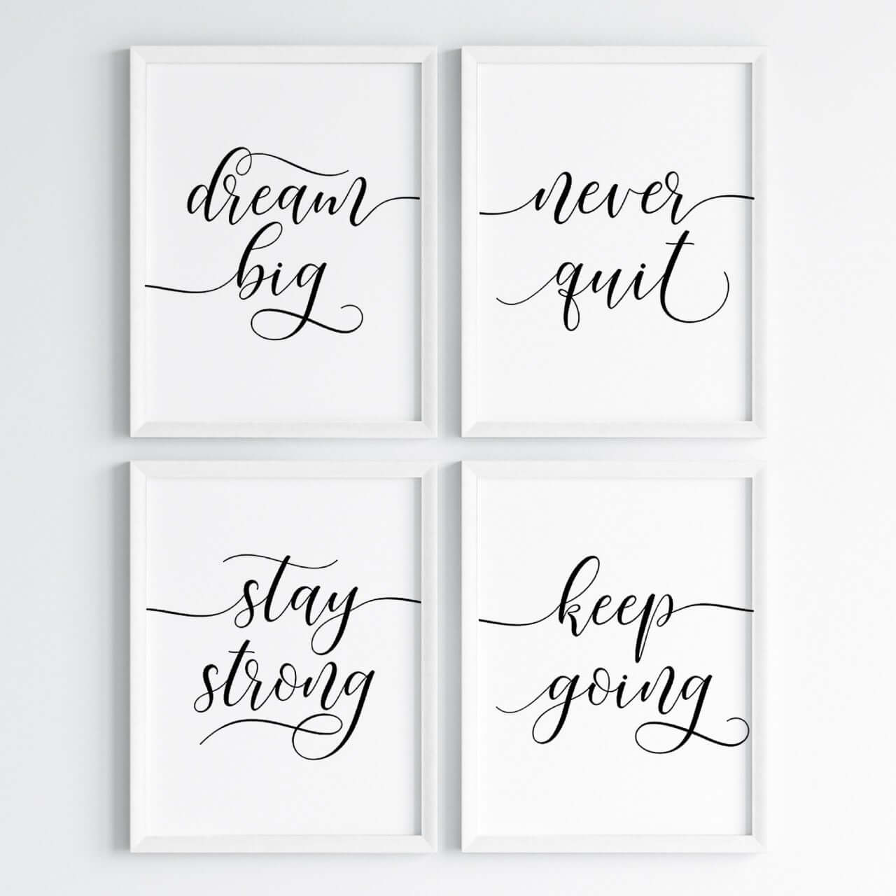 Dream Big, Stay Strong Wall Art (Framed Set of 4)