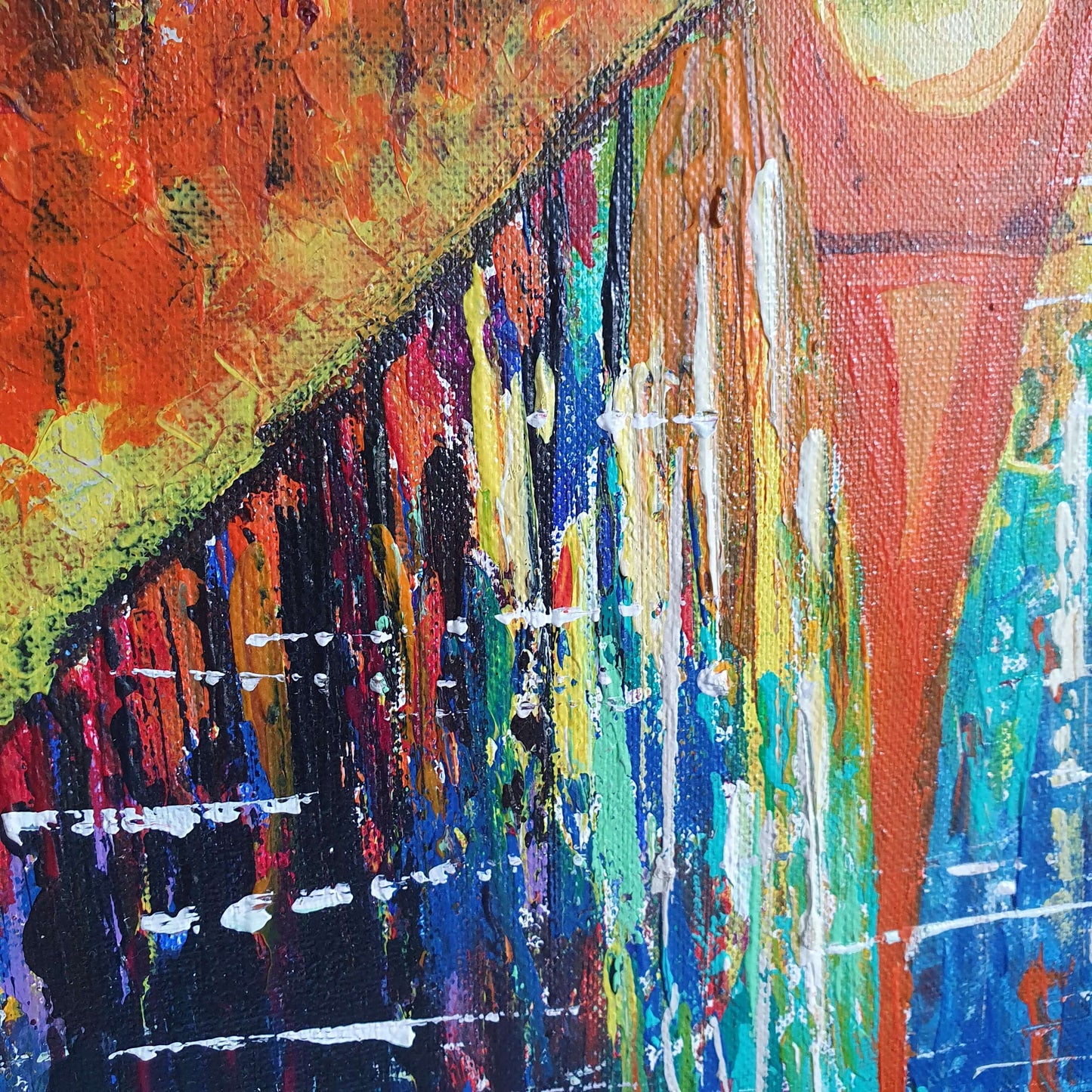 Eiffel Love Canvas Wall Painting (Framed)