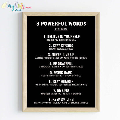 Empowering Principles for Growth Motivational Wall Art (Framed) New