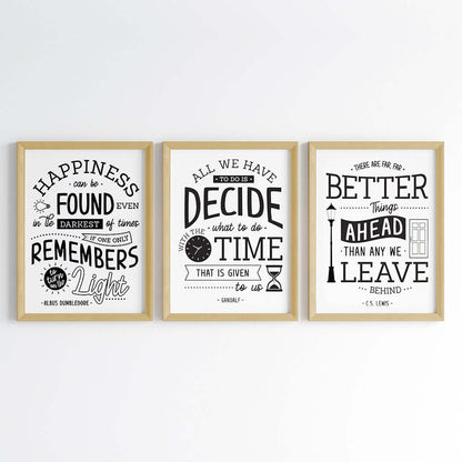 Famous Inspirational Sayings Wall Art (Framed Set of 3)