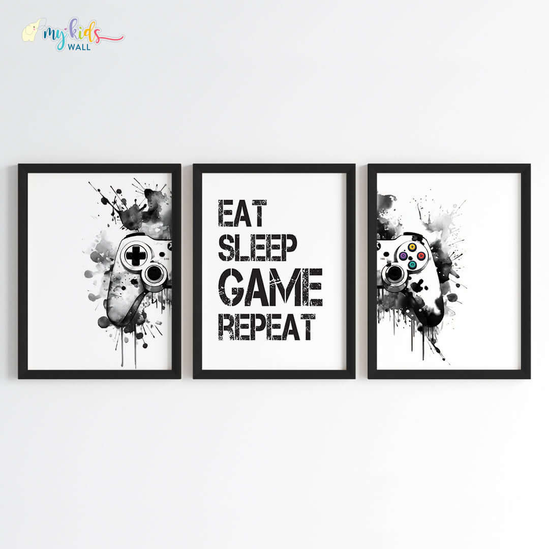 Gamer's Creed Motivational Wall Art (Framed Set of 3)