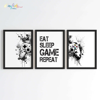 Gamer's Creed Motivational Wall Art (Framed Set of 3)