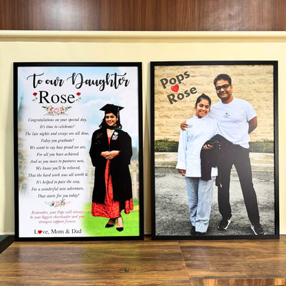 Graduation Gift for Girl Personalised Wall Art (Framed)