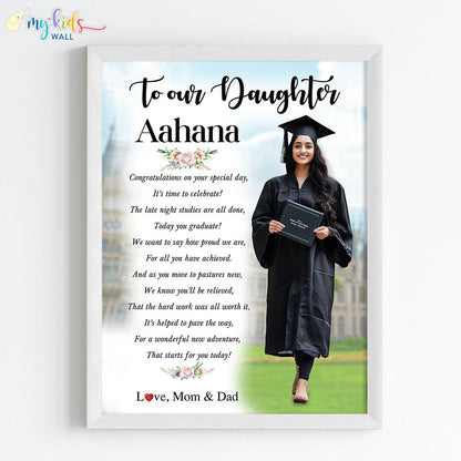 Graduation Gift for Girl Personalised Wall Art (Framed)