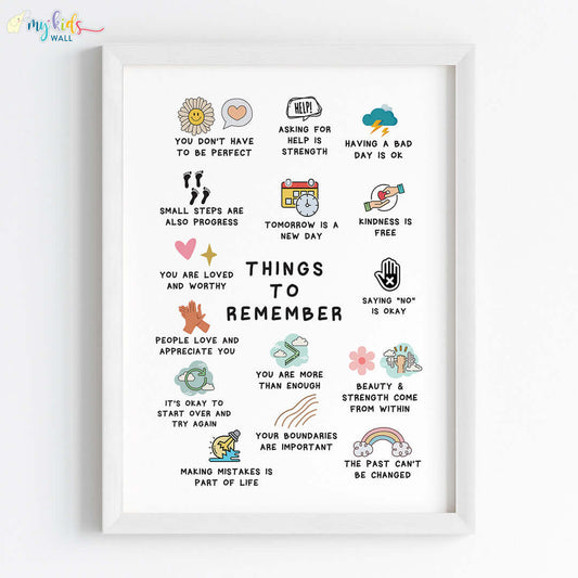 Important Things to Remember Wall Art (Framed)