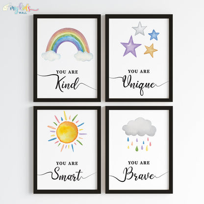 Inspiring Skies Motivational Wall Art (Framed)